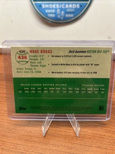 Cheap Sneaks Footwear/Sports Cards Baseball Card Wade Boggs 2023 Topps Chrome Platinum Anniversary #436 Boston Red Sox