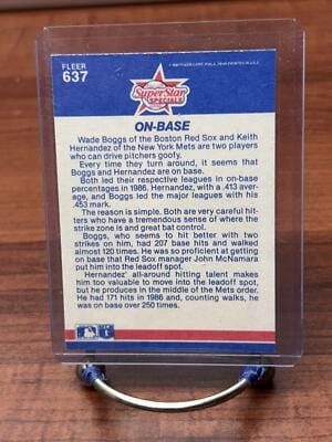 Cheap Sneaks Footwear/Sports Cards Baseball Card Wade Boggs / Keith Hernandez 1987 Fleer #637 Boston Red Sox, keith Hen