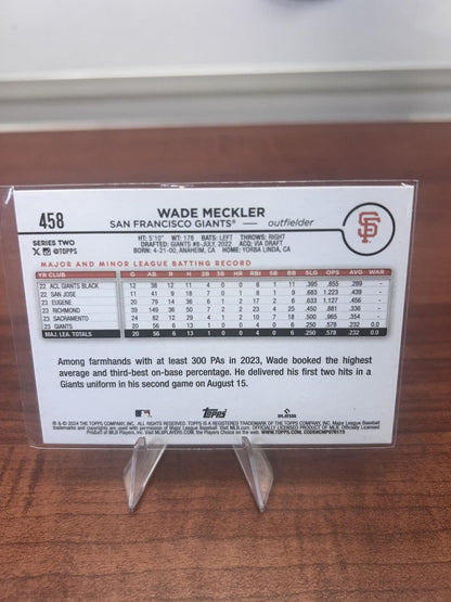 Cheap Sneaks Footwear/Sports Cards Baseball Card Wade Meckler RC 2024 Topps #458 San Francisco Giants