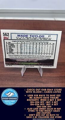 Cheap Sneaks Footwear/Sports Cards Baseball Card Wade Taylor 1992 Topps #562 New York Yankees