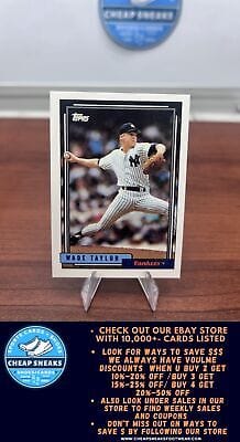 Cheap Sneaks Footwear/Sports Cards Baseball Card Wade Taylor 1992 Topps #562 New York Yankees