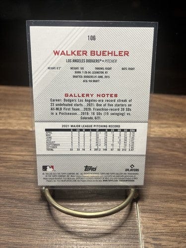 Cheap Sneaks Footwear/Sports Cards Baseball Card Walker Buehler , Los Angeles Dodgers - 2022 Topps Gallery Baseball