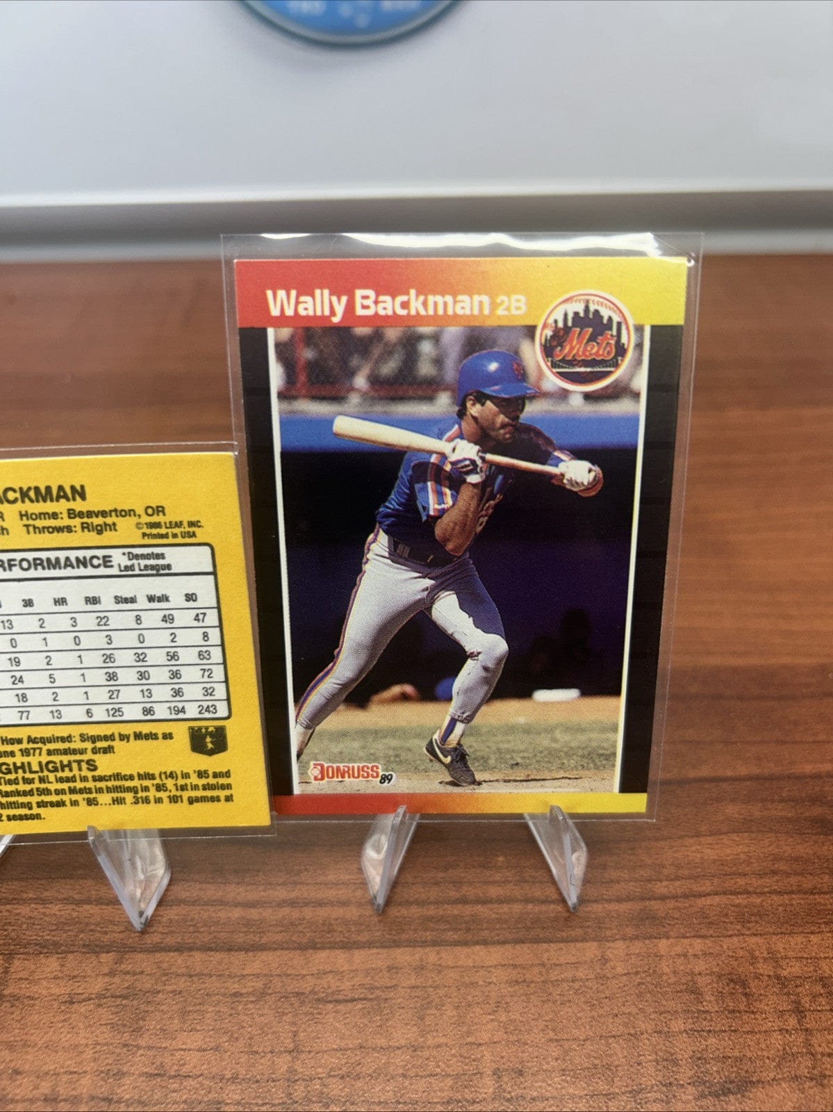 Cheap Sneaks Footwear/Sports Cards Baseball Card Wally Backman 1987 Donruss #316 Card New York Mets + Bonus Card 89 Don