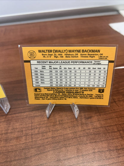 Cheap Sneaks Footwear/Sports Cards Baseball Card Wally Backman 1987 Donruss #316 Card New York Mets + Bonus Card 89 Don