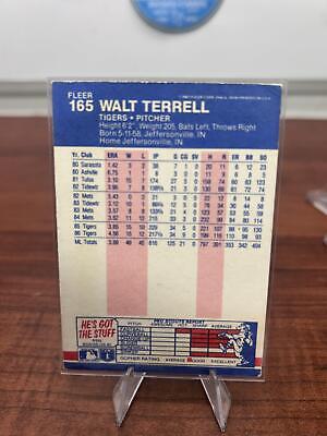 Cheap Sneaks Footwear/Sports Cards Baseball Card Walt Terrell 1987 Fleer #165 Detroit Tigers