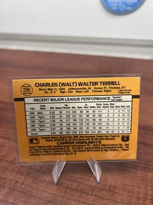Cheap Sneaks Footwear/Sports Cards Baseball Card Walt Terrell 1989 Donruss #296 Detroit Tigers