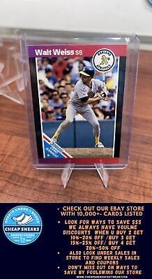 Cheap Sneaks Footwear/Sports Cards Baseball Card Walt Weiss 1989 Donruss Grand Slammers #3a Oakland Athletics