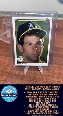 Cheap Sneaks Footwear/Sports Cards Baseball Card Walt Weiss 1990 Upper Deck #542 Oakland Athletics