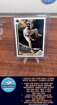Cheap Sneaks Footwear/Sports Cards Baseball Card Walt Weiss 1991 Upper Deck #192 Oakland Athletics