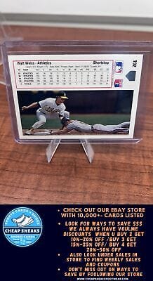 Cheap Sneaks Footwear/Sports Cards Baseball Card Walt Weiss 1991 Upper Deck #192b Oakland Athletics