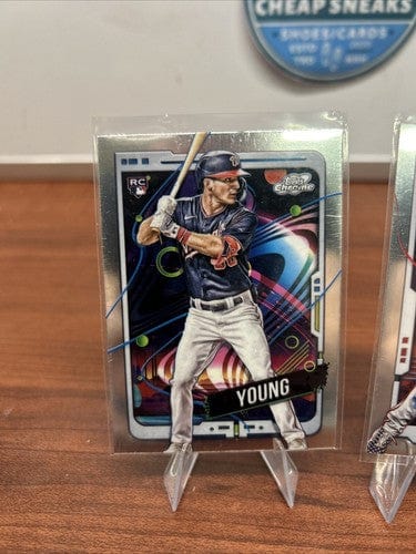 Cheap Sneaks Footwear/Sports Cards Baseball Card Washington Nationals 2024 Topps Chrome Cosmic Jacob Young RC, CJ Abram