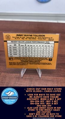 Cheap Sneaks Footwear/Sports Cards Baseball Card Wayne Tolleson 1989 Donruss #659c New York Yankees