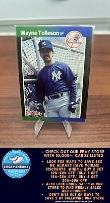 Cheap Sneaks Footwear/Sports Cards Baseball Card Wayne Tolleson 1989 Donruss #659c New York Yankees