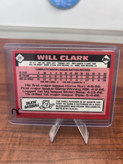 Cheap Sneaks Footwear/Sports Cards Baseball Card Will Clark 1986 Topps Traded #24T San Francisco Giants