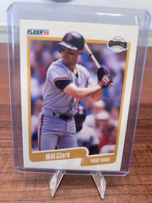 Cheap Sneaks Footwear/Sports Cards Baseball Card Will Clark 1990 Fleer #54b San Francisco Giants