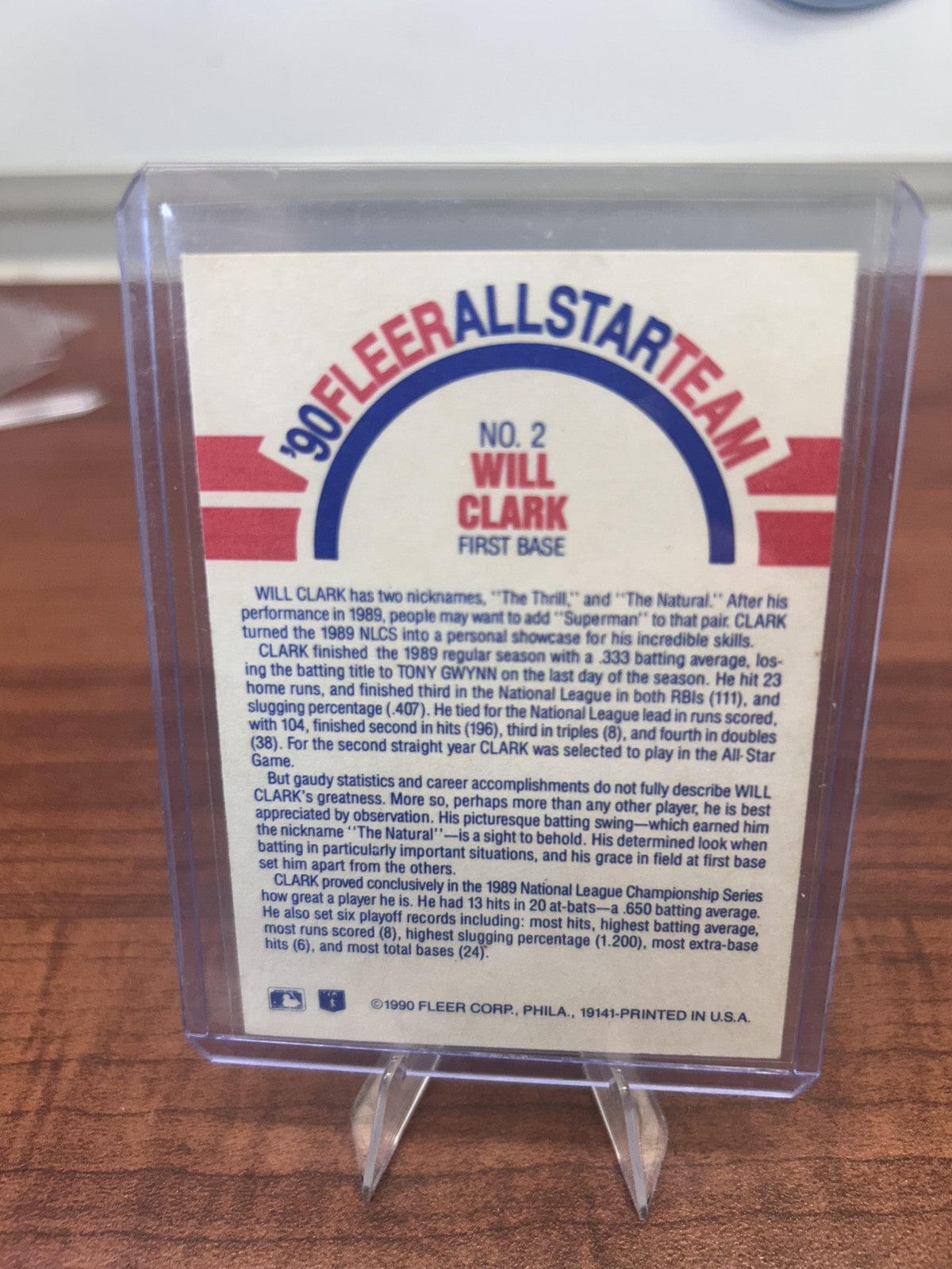 Cheap Sneaks Footwear/Sports Cards Baseball Card Will Clark 1990 Fleer '90 Fleer All-Star Team #2 San Francisco Giants