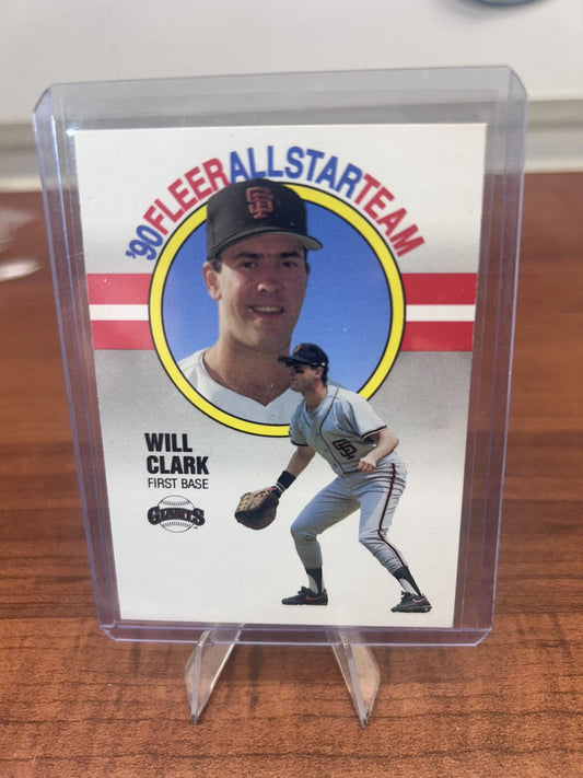 Cheap Sneaks Footwear/Sports Cards Baseball Card Will Clark 1990 Fleer '90 Fleer All-Star Team #2 San Francisco Giants