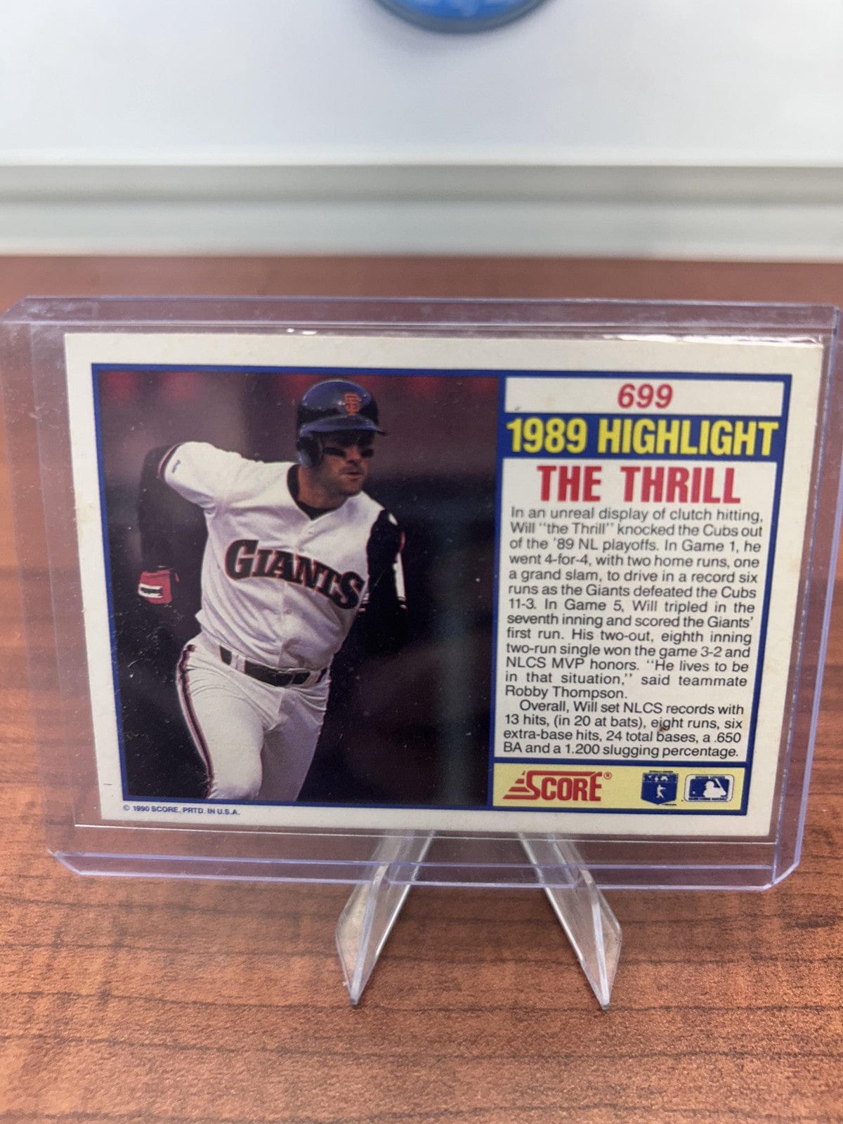 Cheap Sneaks Footwear/Sports Cards Baseball Card Will Clark 1990 Score #699 San Francisco Giants\