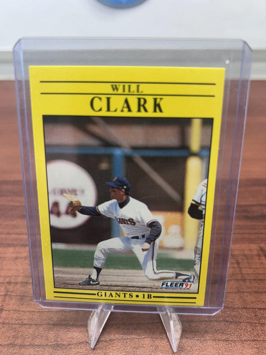 Cheap Sneaks Footwear/Sports Cards Baseball Card Will Clark 1991 Fleer #259a San Francisco Giants