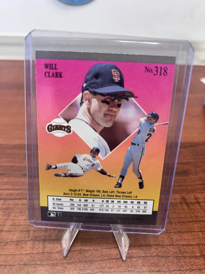 Cheap Sneaks Footwear/Sports Cards Baseball Card Will Clark 1991 Ultra #318 San Francisco Giants