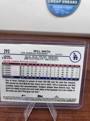 Cheap Sneaks Footwear/Sports Cards Baseball Card Will Smith 2024 Topps Chrome Logofractor Edition #293 Los Angeles Dodg
