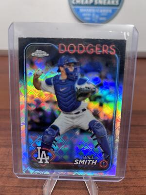 Cheap Sneaks Footwear/Sports Cards Baseball Card Will Smith 2024 Topps Chrome Logofractor Edition #293 Los Angeles Dodg