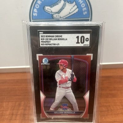 Cheap Sneaks Footwear/Sports Cards Baseball Card William Bergolla 2023 Bowman Chrome Prospect Red Refractor #BCP-232  S