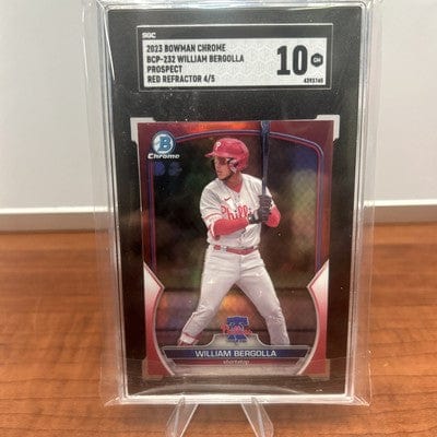 Cheap Sneaks Footwear/Sports Cards Baseball Card William Bergolla 2023 Bowman Chrome Prospect Red Refractor #BCP-232  S