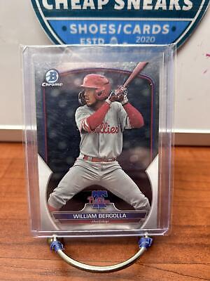 Cheap Sneaks Footwear/Sports Cards Baseball Card William Bergolla 2023 Bowman Draft Chrome #BDC-64 Phillies