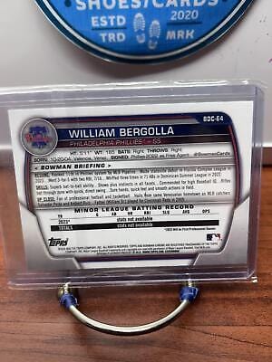 Cheap Sneaks Footwear/Sports Cards Baseball Card William Bergolla 2023 Bowman Draft Chrome #BDC-64 Phillies