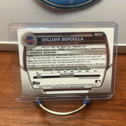 Cheap Sneaks Footwear/Sports Cards Baseball Card William Bergolla 2023 Bowman Draft Chrome Refractor  #BDC-64 Phillies