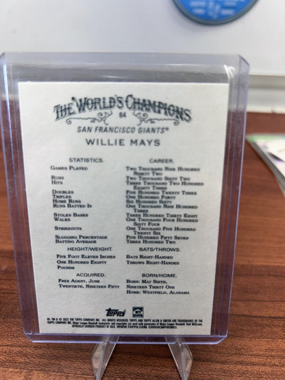 Cheap Sneaks Footwear/Sports Cards Baseball Card Willie Mays 2022 Topps Allen & Ginter Silver Portrait #64 San Francisc