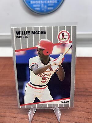 Cheap Sneaks Footwear/Sports Cards Baseball Card Willie McGee 1989 Fleer #457 St. Louis Cardinals