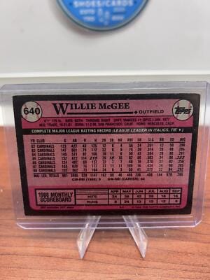 Cheap Sneaks Footwear/Sports Cards Baseball Card Willie McGee 1989 Topps #640 St. Louis Cardinals