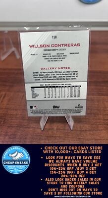 Cheap Sneaks Footwear/Sports Cards Baseball Card Willson Contreras 2022 Topps Gallery #150 Chicago Cubs