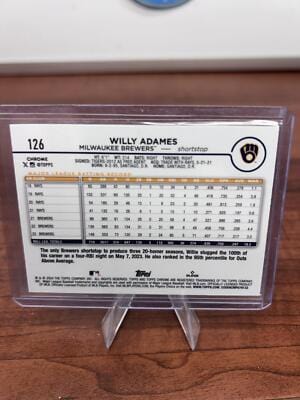 Cheap Sneaks Footwear/Sports Cards Baseball Card Willy Adames 2024 Topps Chrome Logofractor Edition #126 Milwaukee Brew