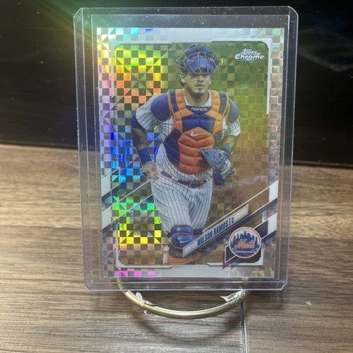 Cheap Sneaks Footwear/Sports Cards Baseball Card Wilson Ramos 2021 Topps Chrome Prism Refractor #197 New York Mets,