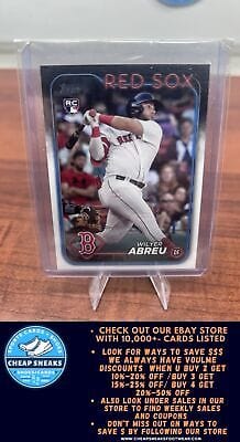 Cheap Sneaks Footwear/Sports Cards Baseball Card Wilyer Abreu RC 2024 Topps #672 Boston Red Sox