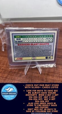 Cheap Sneaks Footwear/Sports Cards Baseball Card World Series Game 3 1990 Score #702 Oakland Athletics