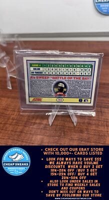 Cheap Sneaks Footwear/Sports Cards Baseball Card World Series Game 4 1990 Score #703 Oakland Athletics