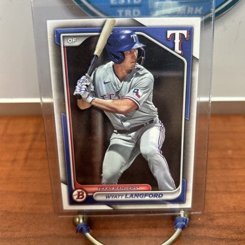 Cheap Sneaks Footwear/Sports Cards Baseball Card Wyatt Langford 2024 Bowman Prospects #BP-64 (RC) Texas Rangers