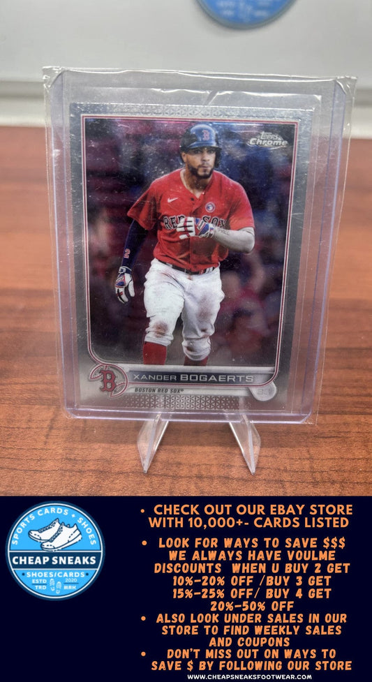 Cheap Sneaks Footwear/Sports Cards Baseball Card Xander Bogaerts 2022 Topps Chrome #55 Boston Red Sox