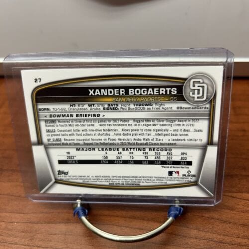 Cheap Sneaks Footwear/Sports Cards Baseball Card Xander Bogaerts 2023 Bowman Chrome Baseball Card  #27 San Diego Padres
