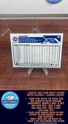 Cheap Sneaks Footwear/Sports Cards Baseball Card Yan Gomes 2023 Topps #569 Chicago Cubs