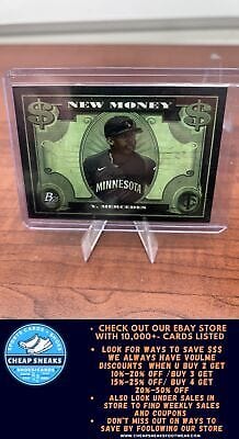 Cheap Sneaks Footwear/Sports Cards Baseball Card Yasser Mercedes 2023 Bowman Platinum New Money #NM-20 Minnesota Twins