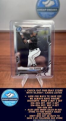 Cheap Sneaks Footwear/Sports Cards Baseball Card Yiddi Cappe 2021 Bowman Chrome Prospects #BCP-199 Miami Marlins