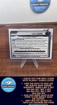 Cheap Sneaks Footwear/Sports Cards Baseball Card Yiddi Cappe 2021 Bowman Chrome Prospects #BCP-199 Miami Marlins