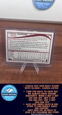 Cheap Sneaks Footwear/Sports Cards Baseball Card Yoenis Cespedes 2014 Topps Update #US-162 Boston Red Sox