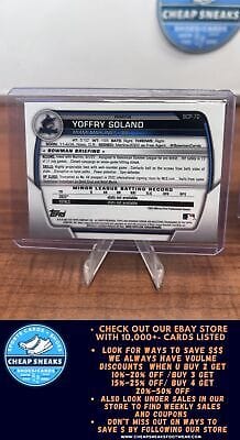 Cheap Sneaks Footwear/Sports Cards Baseball Card Yoffry Solano 2023 Bowman Chrome  Lunar Glow Refractors #BCP-72  + Bon