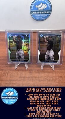 Cheap Sneaks Footwear/Sports Cards Baseball Card Yoffry Solano 2023 Bowman Chrome  Lunar Glow Refractors #BCP-72  + Bon